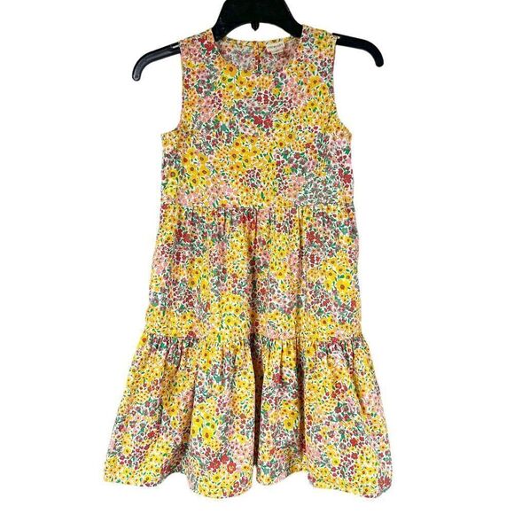 Crewcuts J.Crew Girls Mixed Floral Tiered Sleeveless Dress Girls Size 10 - Picture 1 of 9